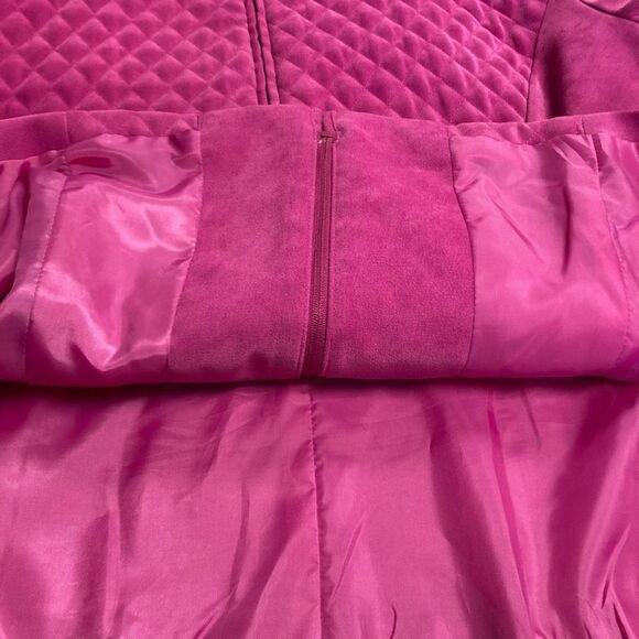 JM Collection by Jeniffer Moore Women’s Quilted Suede like Jacket Pink S… - Picture 5 of 12